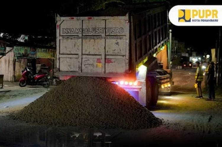 Dinas PUPR Pekanbaru Mulai Overlay Jalan Dharma Bakti Sigunggung