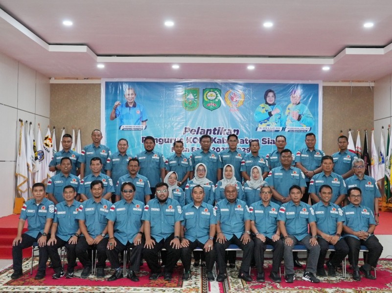 Syamsurizal Budi & Pengurus KONI Kabupaten Siak Periode 2025-2029 Resmi Dilantik, Ini Harapan Ketua KONI Riau
