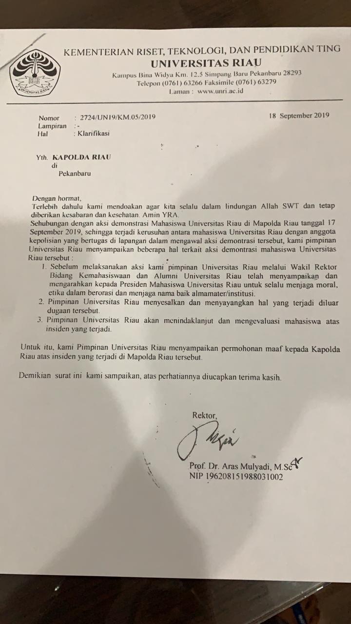 Buntut Demo Ricuh di Polda, Pihak Kampus Minta Maaf 