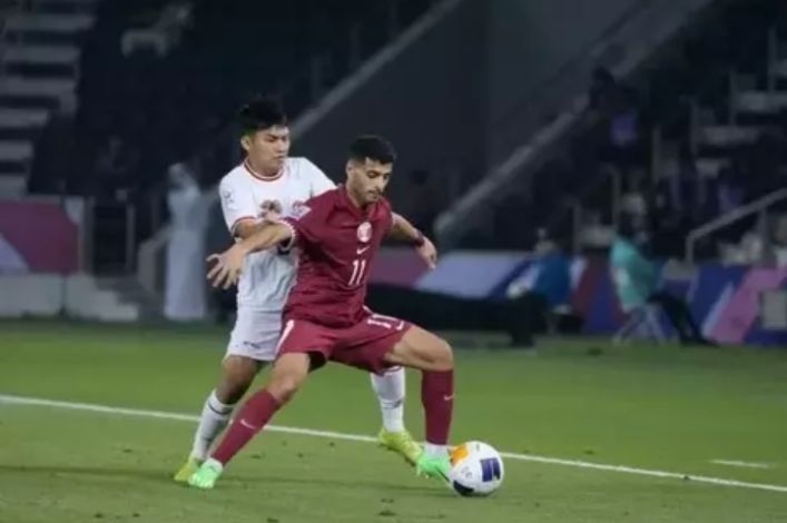 Bermain dengan 9 Pemain, Indonesia Kalah 0-2 dari Qatar