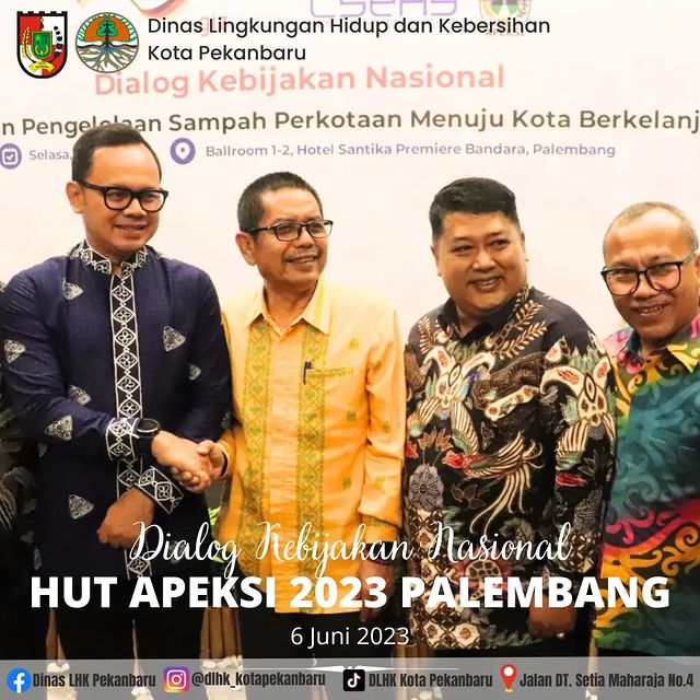 Didampingi Sekdis, Kepala DLHK Pekanbaru  Hadiri HUT APEKSI di Palembang
