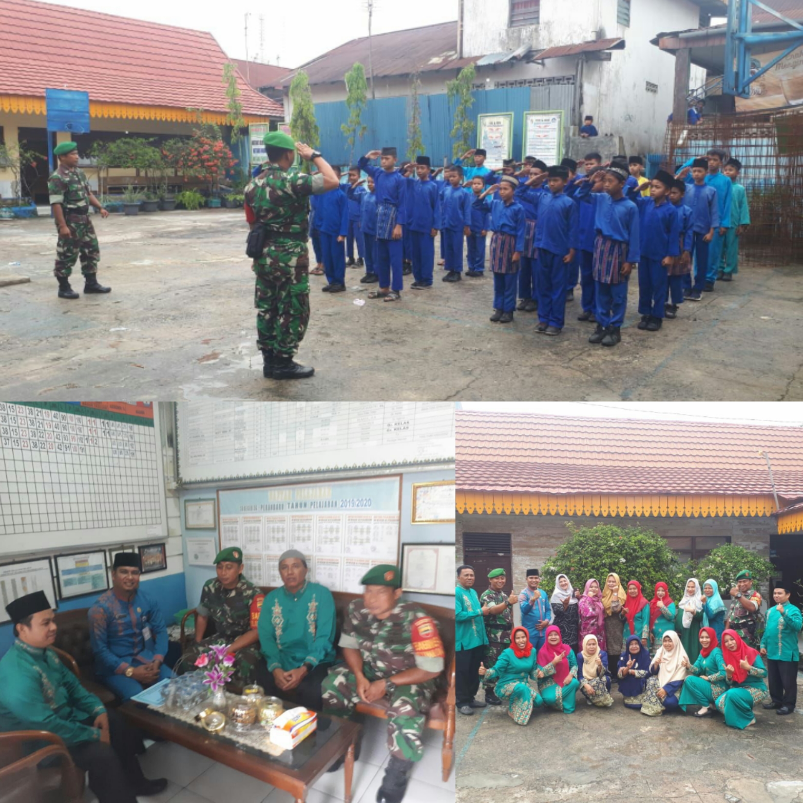 Babinsa Tanah Datar Gelar Wasbang & PBB di SDN 56 Pekanbaru