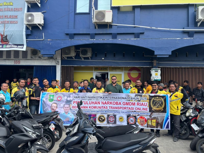 Peringati HANI 2025, GMDM Riau Sosialisasi Bahaya Narkoba ke Pengemudi Daring