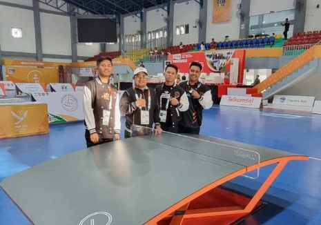 Ganda Campuran Teqball Riau Tumbangkan DKI Jakarta di Final PON XXI Aceh - Sumut