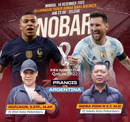 Banyak Doorprize, Pj Walikota Ajak Masyarakat Nobar Final Piala Dunia 2022