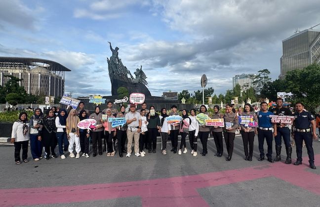 Dirlantas Polda Riau Ajak Pengunjung CFD Tertib Lalu Lintas dan Kamtibmas