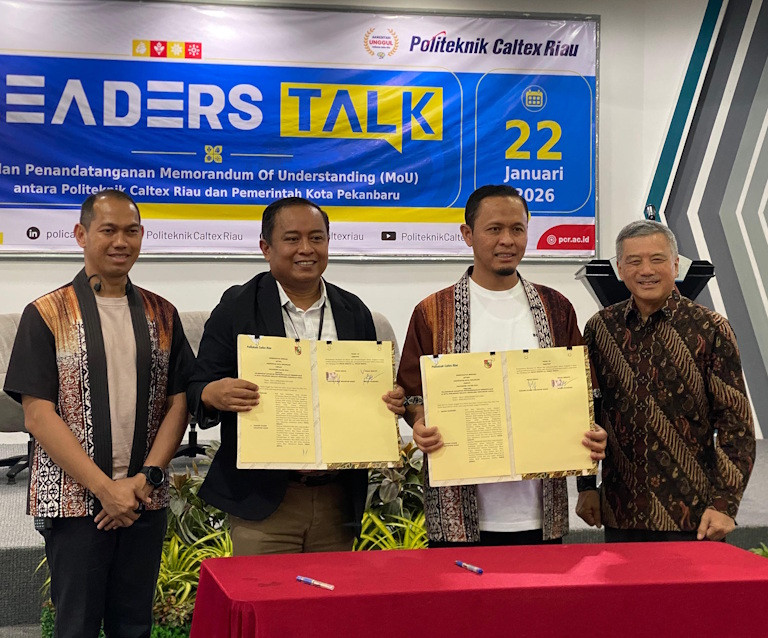 Atasi Masalah Kota, Pemko Pekanbaru Teken MoU dengan Politeknik Caltex Riau