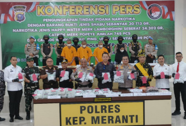 Polisi di Meranti Berhasil Gagalkan Peredaran 30,7 Kg Sabu