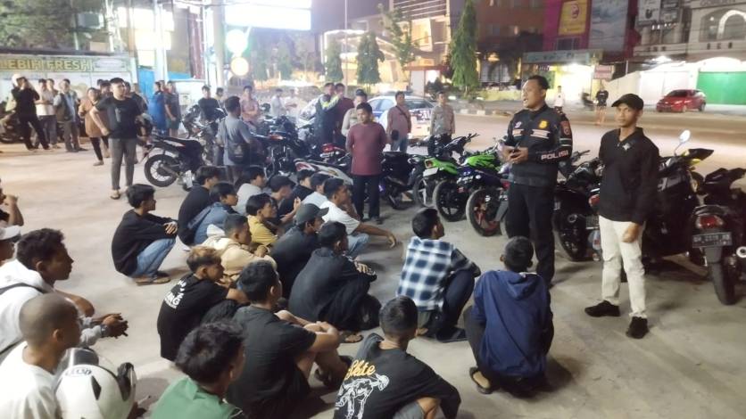 Razia Malam, Polresta Amankan 35 Sepeda Motor Balap Liar di Pekanbaru