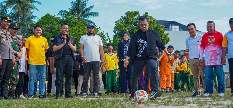 Kadispora Dampingi Pj Walikota Buka Turnamen Sepak Bola Kulim Cup