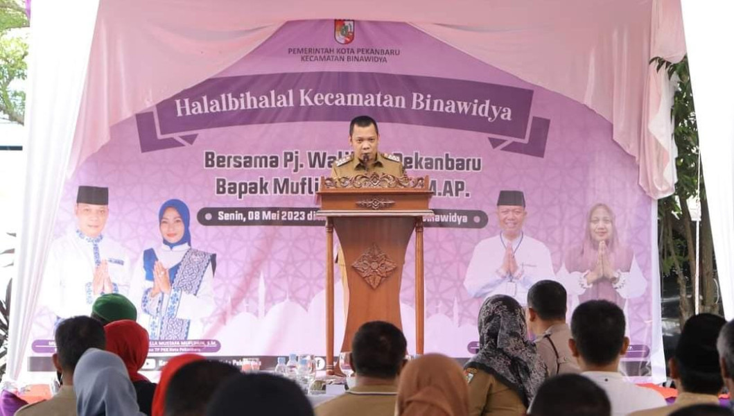 Halalbihalal di Kecamatan Binawidya Turut Dihadiri Pj Walikota