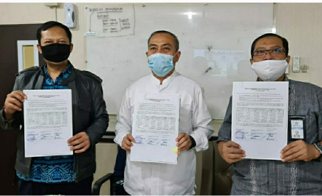 BPKAD Kota Pekanbaru Bersama KPPN dan KPP Pratama Tampan Tandatangani BAR Penyetoran Pajak-pajak Pusat