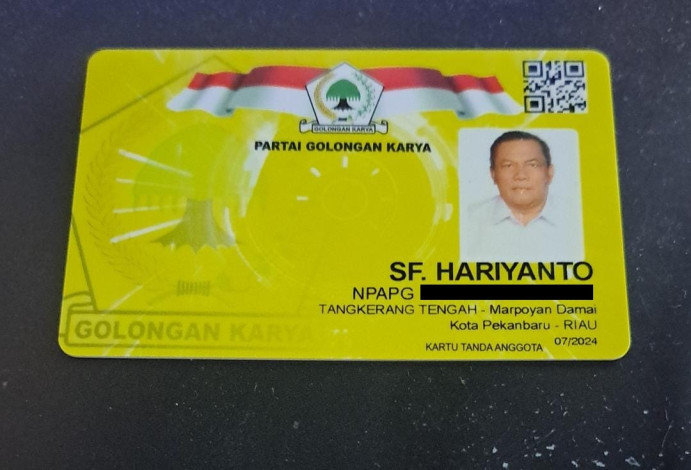 PDIP Riau Tak Persoalkan SF Hariyanto Punya KTA Golkar