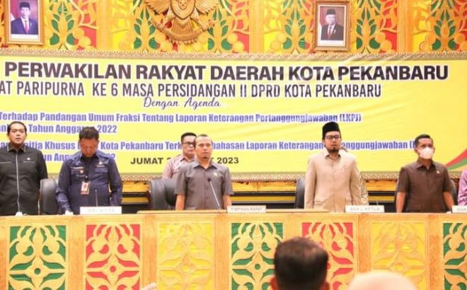 Pemko Pekanbaru Jawab Pandangan Fraksi DPRD Terkait LKPj 2022