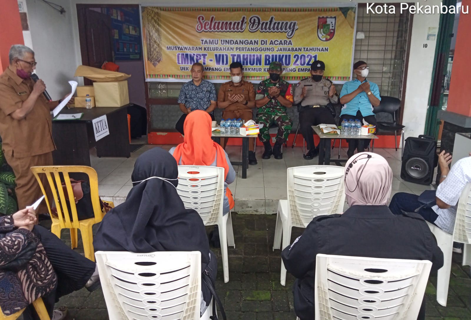 Babinsa Koramil 02 Kota Hadiri LPj dan MKPT-VI UEK-SP Makmur 