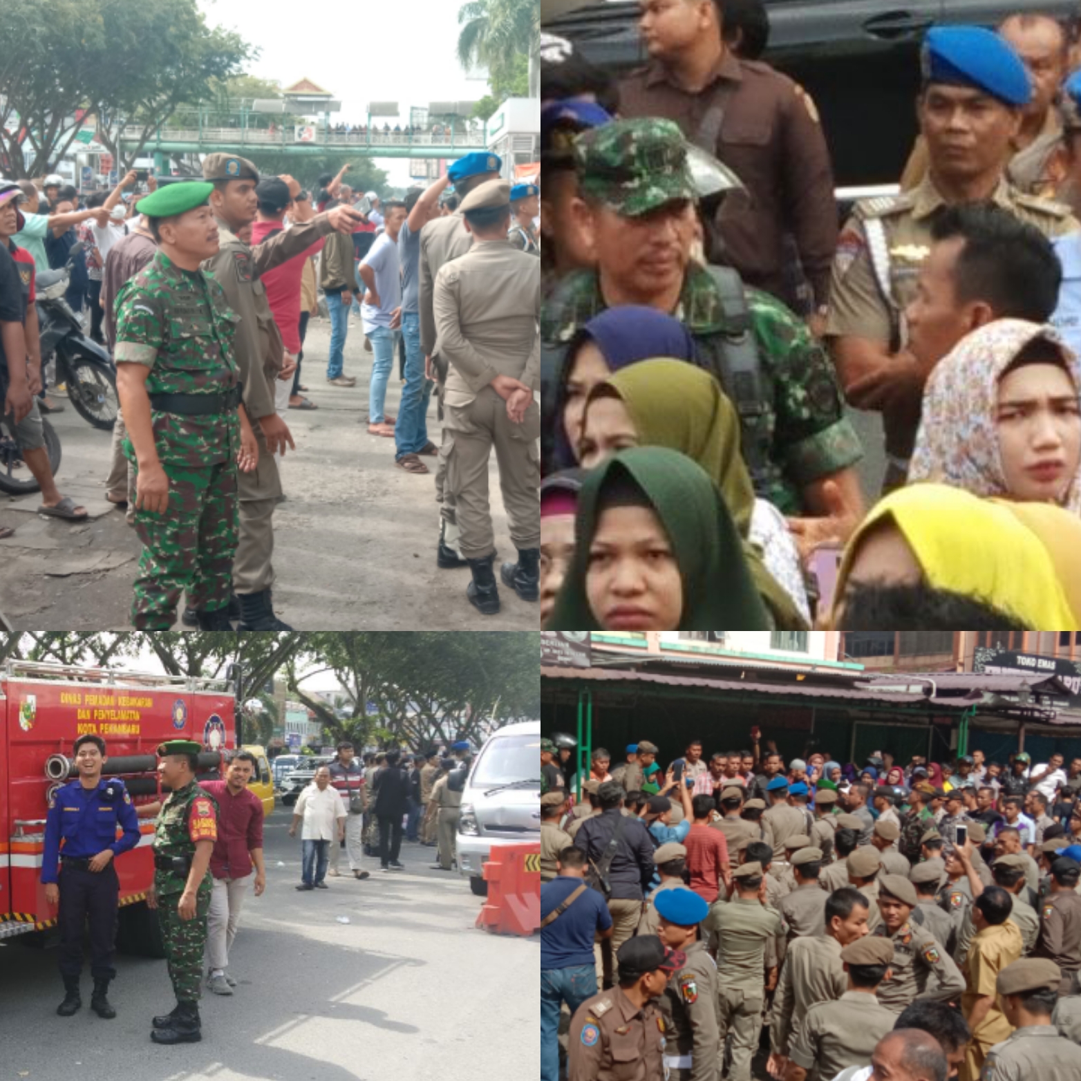 Wadanramil 02 Kota Dan Babinsa Sukaramai Turun Langsung  Momonitor Pembongkaran TPS Di STC Pekanbaru