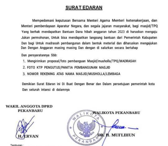 Waspada SE Palsu Catut Nama Pj Walikota Pekanbaru! Ini Modusnya