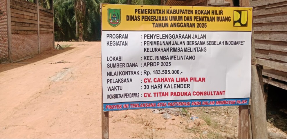 Warga Rimba Melintang Rohil Minta Kegiatan Penimbunan Pokir Dewan Ini tak Dibayar