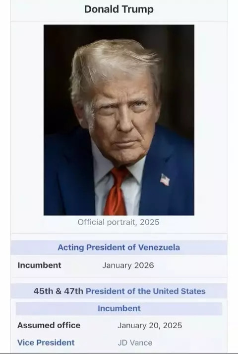 Ikut Bikin Riuh Medsos, Trump Klaim Jadi Presiden Sementara Venezuela