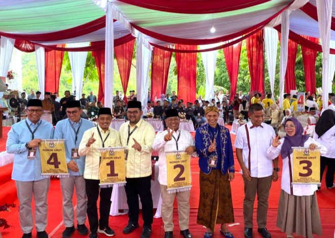 Catat, Ini Nomor Urut Paslon Bupati dan Wakil Bupati Kampar