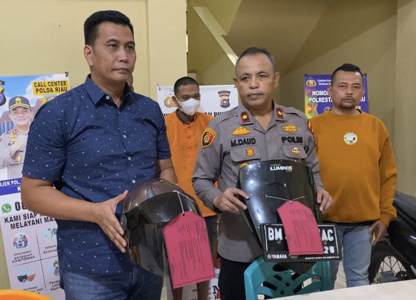 Polisi di Pekanbaru Tangkap Pelaku Curanmor Beraksi di 150 TKP