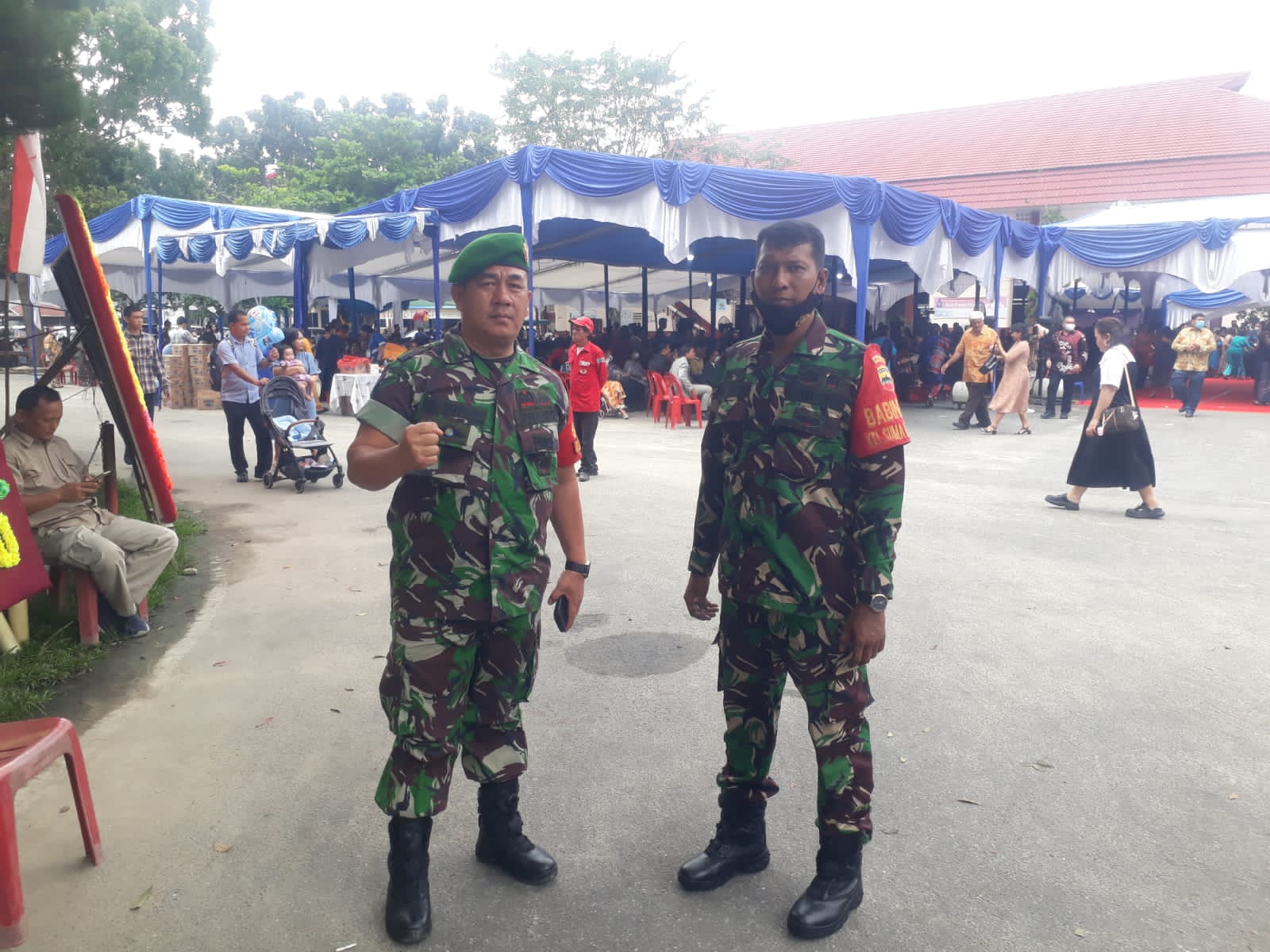 Babinsa Hadiri HUT ke 70 Kesehatian dan Pesta Gotilon HKBP Resort Pekanbaru 