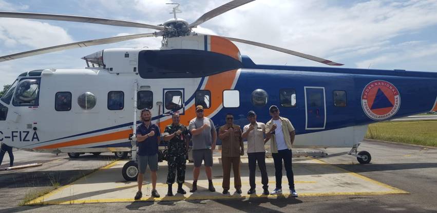 Helikopter Water Bombing Bantuan BNPB Tiba di Riau