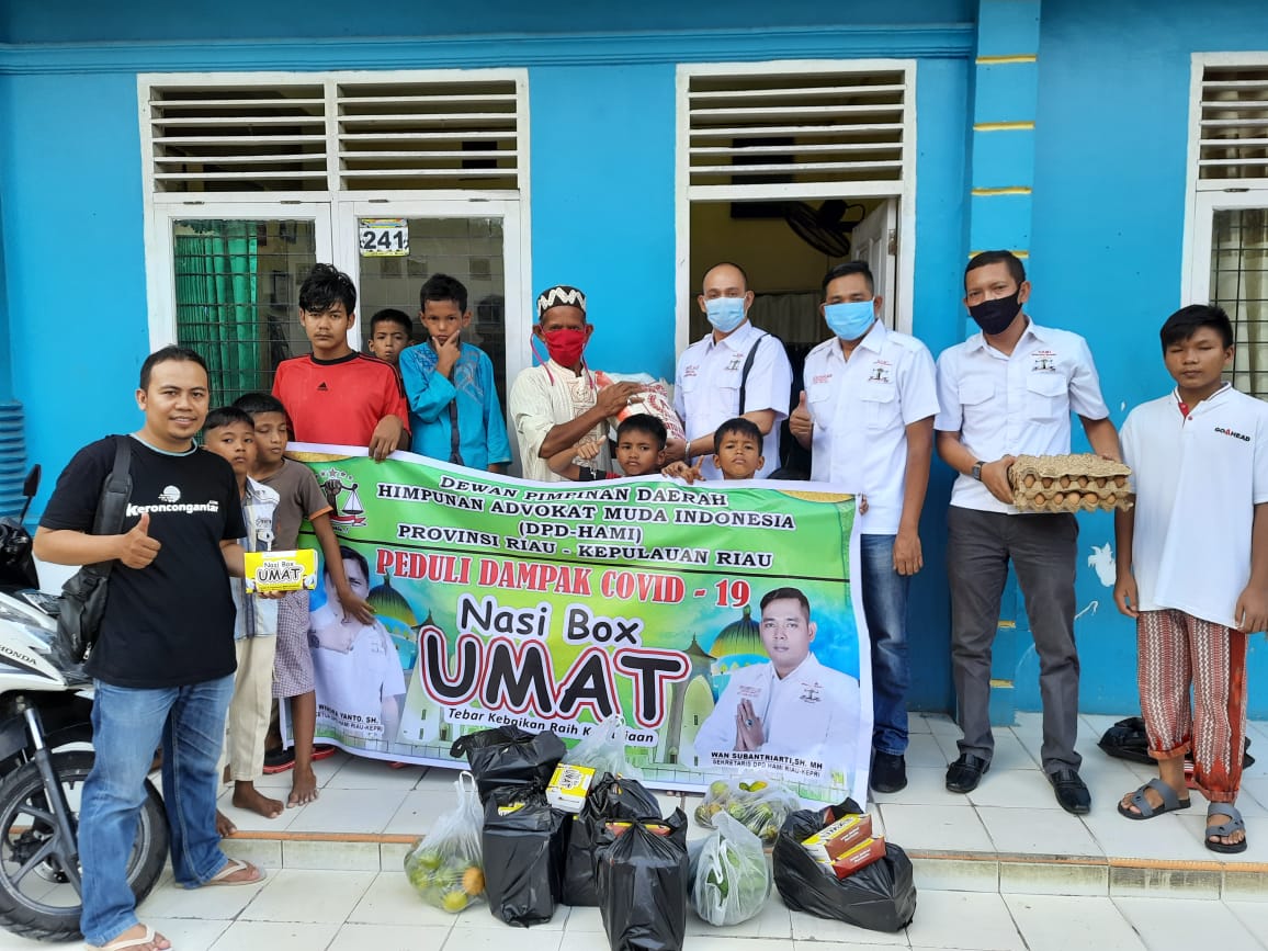Gandeng Start-up Keroncongantar, HAMI Riau Berbagi Nasi Box Umat Di Panti Asuhan Pekanbaru