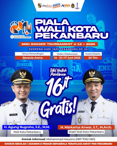 17 Sekolah Sepak Bola Ramaikan Turnamen U13 Piala Walikota Pekanbaru