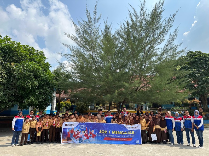 PGN SOR I Area Pekanbaru Mengajar Edukasi Manfaat Gas Di SDN 07 Pinang Sebatang Barat