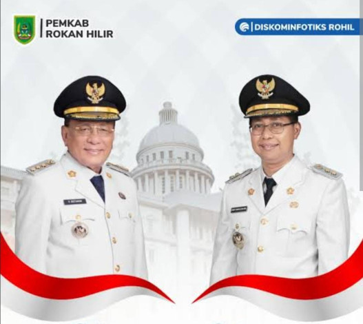 Diisukan Retak, Bupati dan Wakil Bupati Rohil Kompak Jalankan Tugas