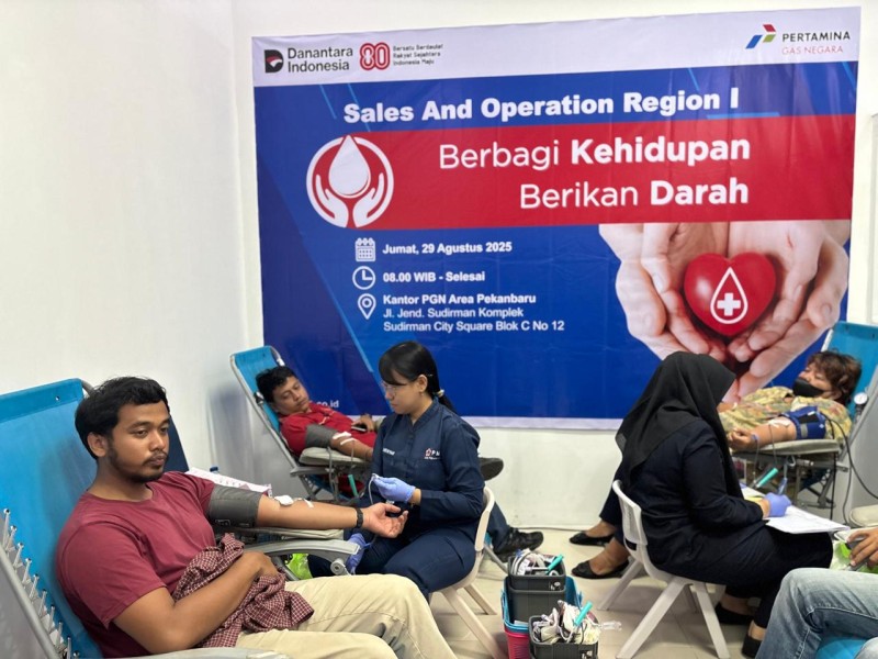 PGN Ajak Masyarakat Pekanbaru Berbagi Kehidupan Lewat Donor Darah