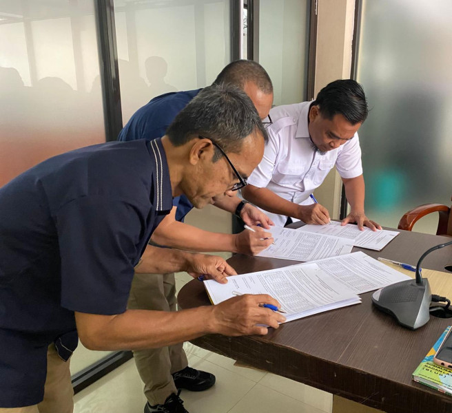 BPKAD Pekanbaru Teken Berita Acara Rekonsiliasi Pajak Pusat Semester II TA 2023
