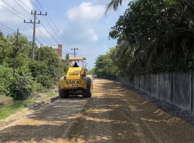 Masyarakat Diminta Sabar, Jalan Bangau Sakti Segera Diaspal
