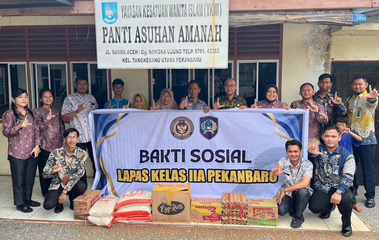 Lapas Pekanbaru Gelar Bakti Sosial di Panti Asuhan