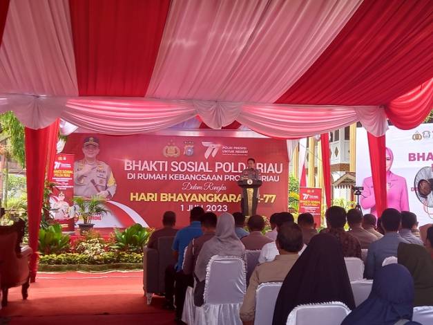 Polda Riau Targetkan 500 Kantong pada Baksos Donor Darah