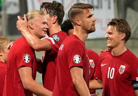Kualifikasi Euro 2024, Erling Haaland Borong 2 Gol