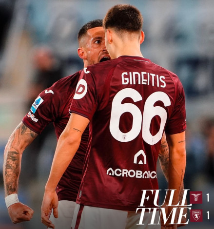 Gol Gineitis Buyarkan Kemenangan Lazio, Torino 5 Kali Tak Pernah Kalah