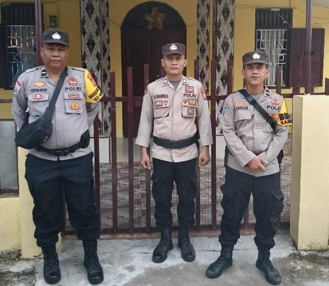 Demi Kenyamanan Umat Kristiani Melaksanakan Ibadah, Polsek Panipahan Gelar Patroli