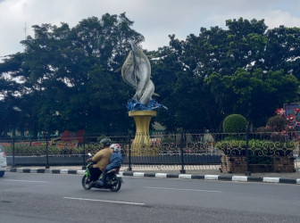 Kacau, Puluhan Nozel Air Mancur di Tugu Selais Pekanbaru Hilang Dijarah
