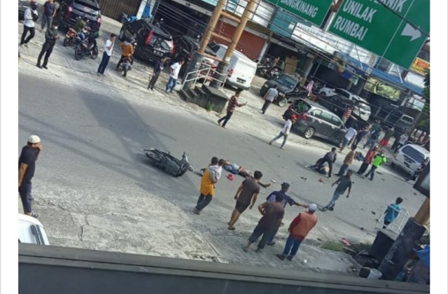 Jambret Beraksi di Jalan Riau, Kecelakaan Beruntun Tak Terelakan