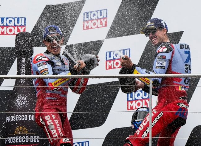 Akhirnya, Marquez Bersaudara Naik Podium Bareng di MotoGP Jerman 2024