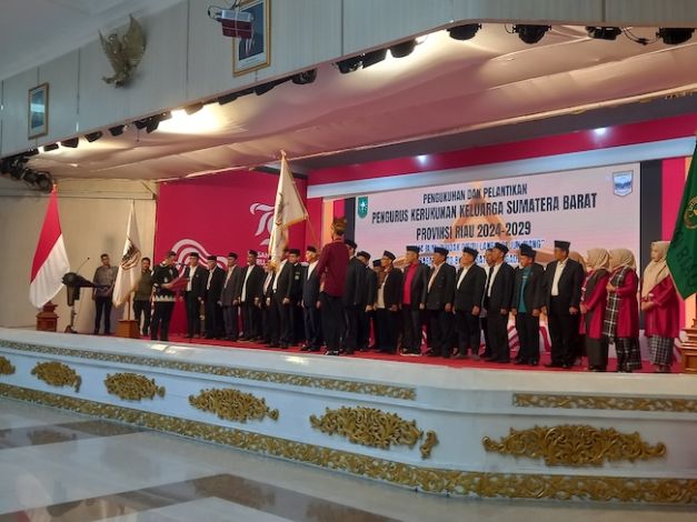 KKSB Riau 2024-2029 Dilantik, Jadi Rumah Gadang Warga Sumbar di Riau