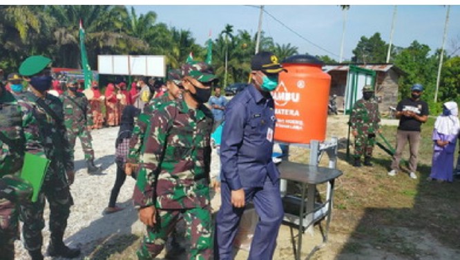 Dandim 0301/Pekanbaru Dampingi Tim Wasev Brigjen TNI Sugiyono Tinjau TMMD ke 108