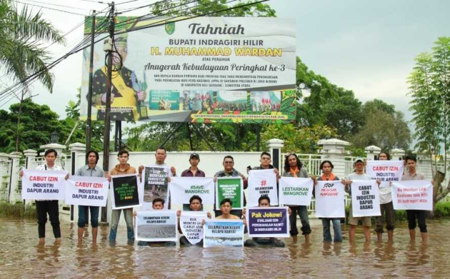 Ancam Mitigasi Perubahan Iklim, Aktivis Tolak Industri Perusak Lingkungan di Indragiri Hilir