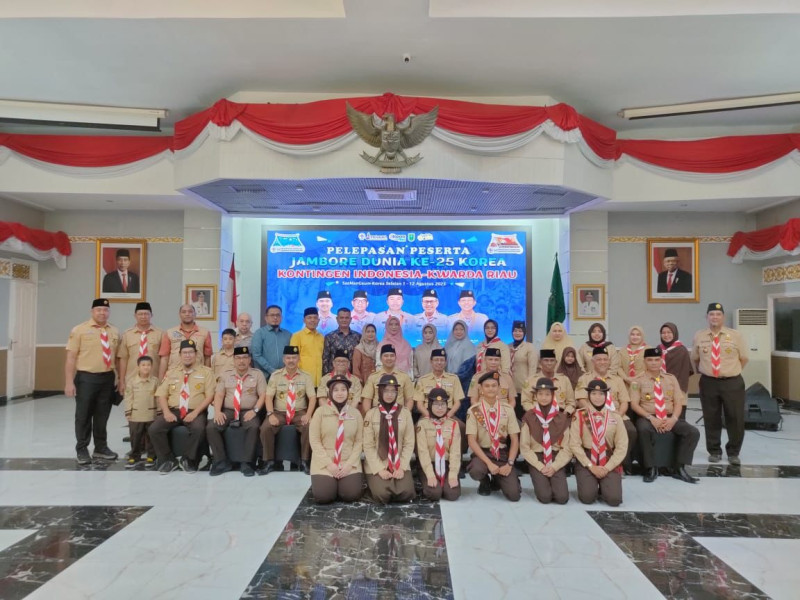 Utusan Riau ke Jambore Dunia 2023 Dilepas Secara Resmi, Ini Pesan Kadispora