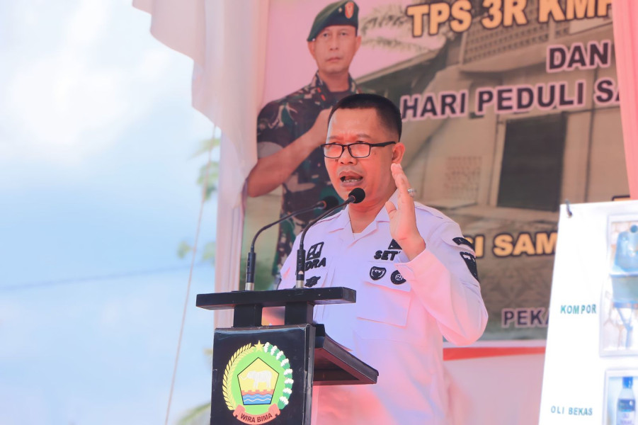 Sekdako Saksikan Peresmian TPS3R di Asrama Korem 031 Wirabima