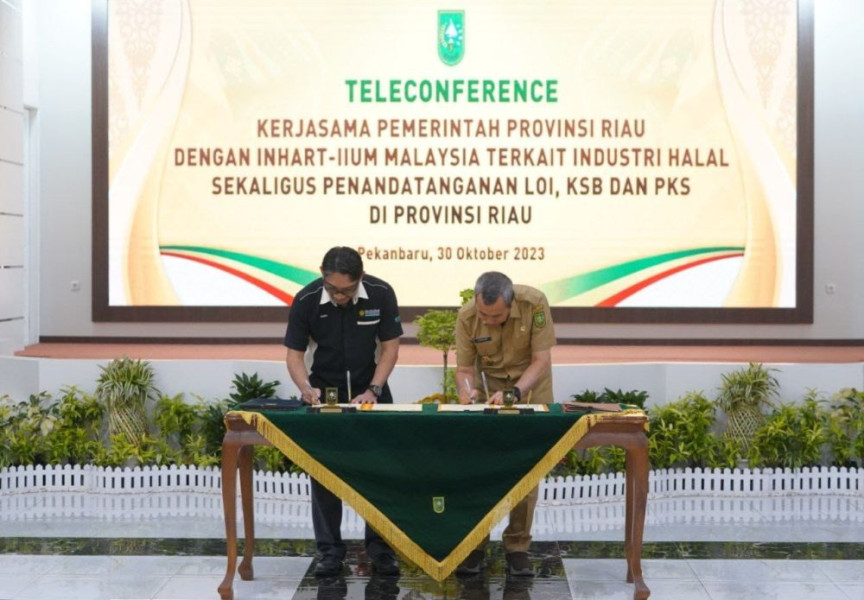 Gubernur Syamsuar dan INHART Malaysia Lakukan LOI terkait Industri Halal