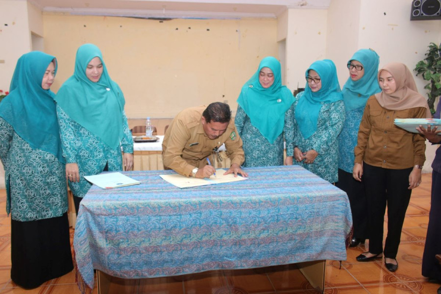 Tim Penggerak  PKK Kabupaten Siak Teken MoU dengan 13 OPD