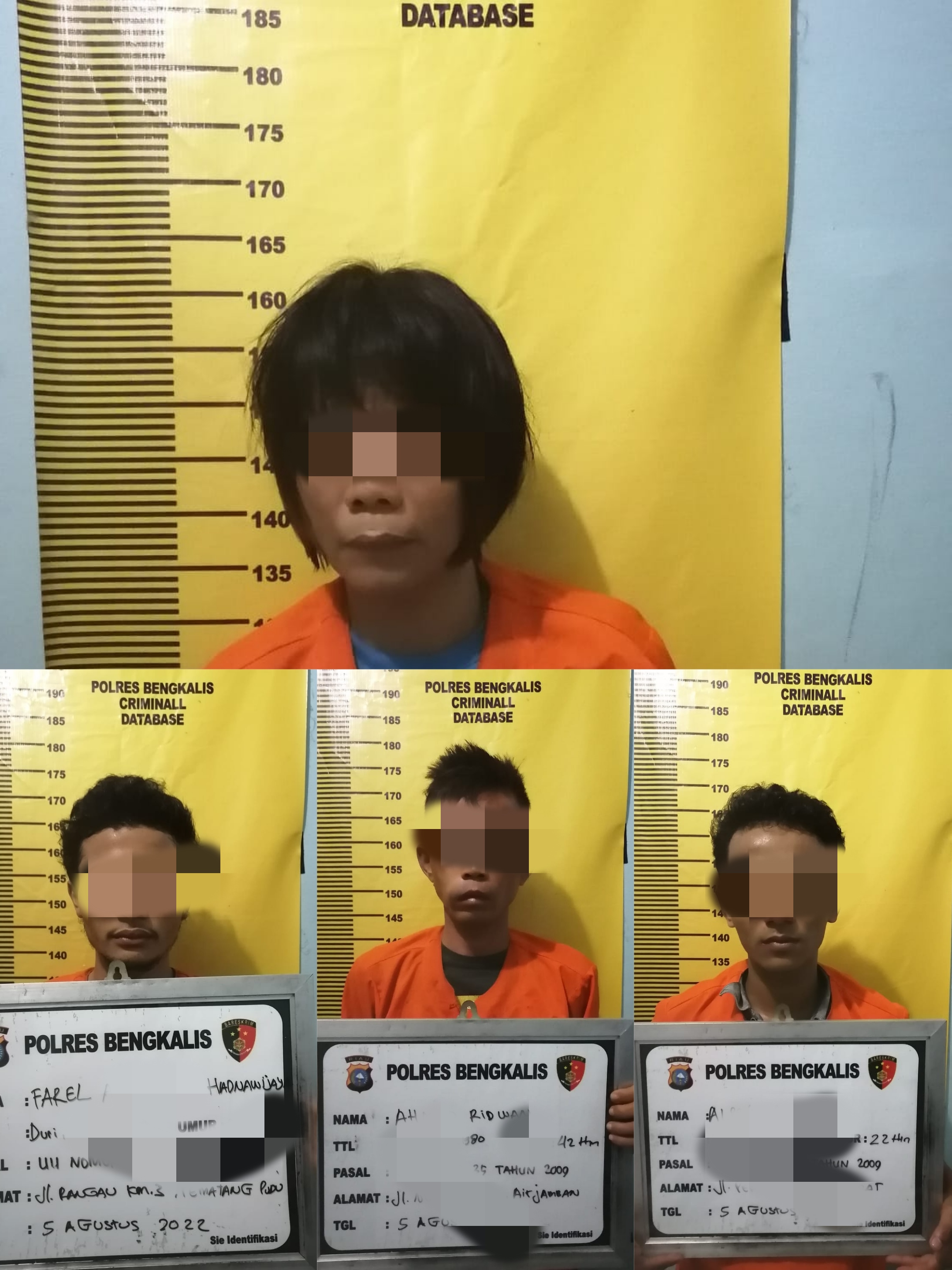 Empat Warga Duri Ditangkap Polisi Gegara Kasus Sabu, Bandarnya Perempuan